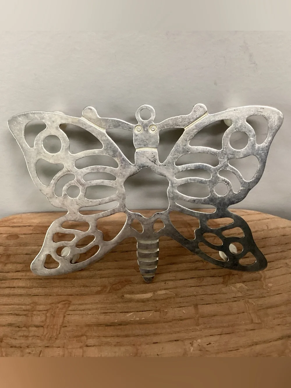 ⚫️ Vintage - Leonard Silverplate Butterfy Trivet - Wall Hang Decor - Italy